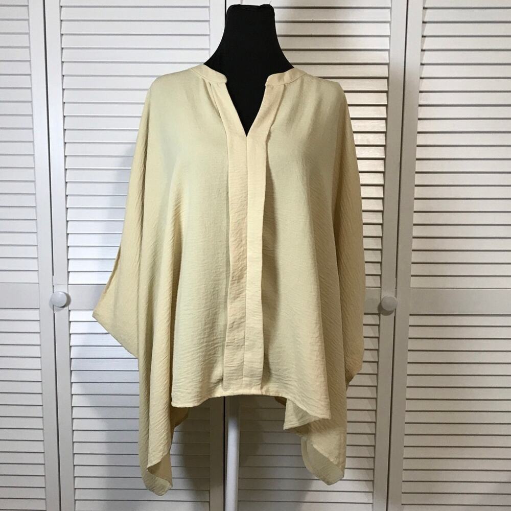Oddi Bohemian Oversized Draped Batwing Arm Tunic Poncho Blouse S